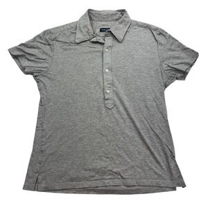 Proper Cloth Polo Shirt Mens Medium Gray Jersey Knit Casual Short Sleeve